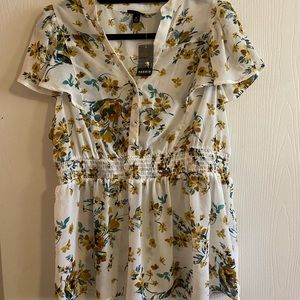 Torrid floral babydoll blouse